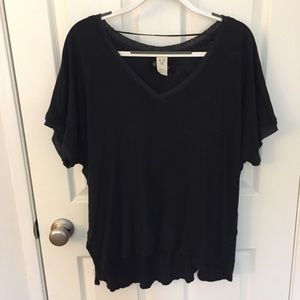 free people charcoal gray V-neck